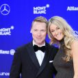 Ronan Keating et sa femme Storm Keating, enceinte - Soirée des Laureus World Sport Awards 2017 à Monaco le 14 février 2017.