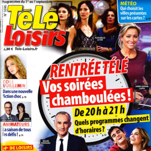 Couverture du magazine "Télé Loisirs" en kiosques lundi 27 août 2018