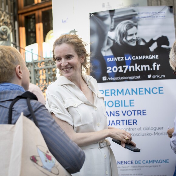 Nathalie Kosciusko-Morizet (NKM) candidate aux élections legislatives dans la 2e circonscription de Paris reçoit la visite et le soutien de Jean-Pierre Raffarin le 6 juin 2017. © Romuald Meigneux/Bestimage