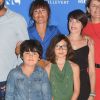 Philippe Rebbot, son père Roland Rebbot, son frère Nicolas Rebbot, son ex-compagne Romane Bohringer, leur enfants Rose et Raoul, avec l'équipe du film "L'amour flou" lors de la clôture de la 11ème édition du festival du Film Francophone d'Angoulême, France, le 26 août 2018. © Coadic Guirec/Bestimage