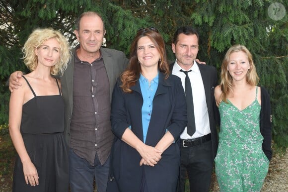 Léonore Confino, Gilles Legrand (réalisateur), Agnès Jaoui, Tim Seyfi et guest pour le film "Les bonnes intentions" lors du quatrième jour de la 11ème édition du festival du Film Francophone d'Angoulême, France, le 24 août 2018. © Coadic Guirec/Bestimage