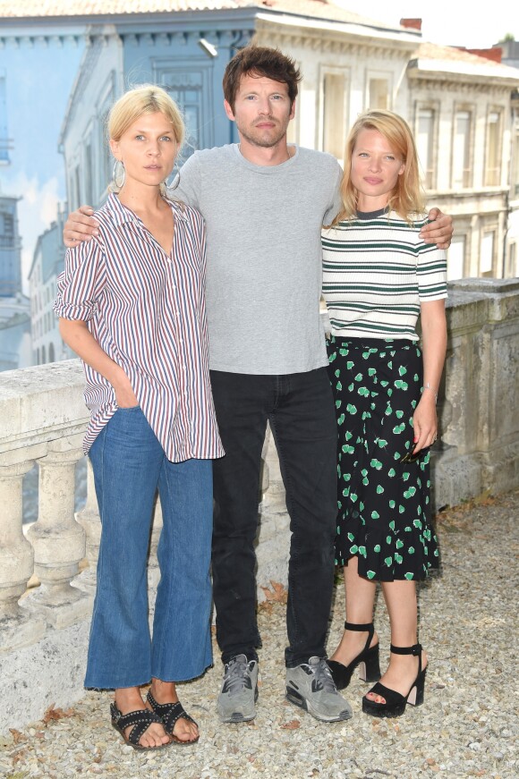 Clémence Poésy, Pierre Deladonchamps, Mélanie Thierry (film : Le vent tourne) lors d'un photocall lors de la 11ème édition du festival du Film Francophone d'Angoulême le 23 août 2018. © Coadic Guirec / Bestimage