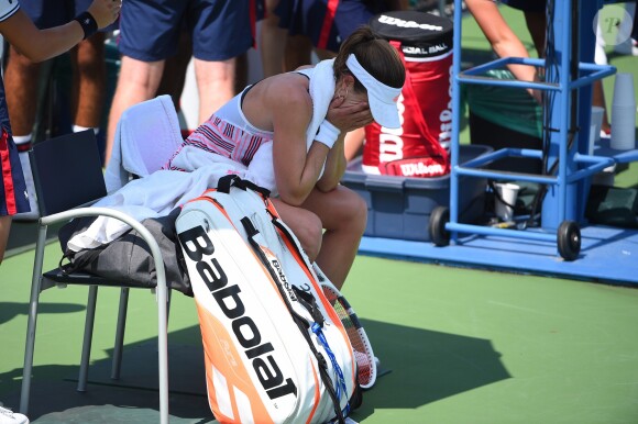 Alizé Cornet lors de son match à l'US Open contre la Suédoise Johanna Larsson, à New York, le 28 août 2018.