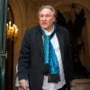 Gérard Depardieu explose de colère face à une journaliste de RTL qui lui posait des questions trop privées, lors d'une cérémonie à l'hôtel de Ville de Bruxelles, honorant sa carrière cinématographique. Belgique, Bruxelles, 25 juin 2018.