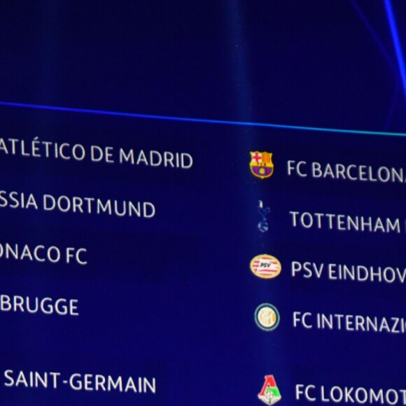 Tirage au sort de la Champions League dans la salle des Princes du Grimaldi Forum à Monaco le 30 août 2018. © Bruno Bebert / Bestimage