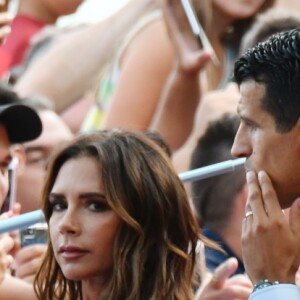 Victoria Beckham durant le tirage au sort de la Champions League dans la salle des Princes du Grimaldi Forum à Monaco le 30 août 2018. © Bruno Bebert / Bestimage