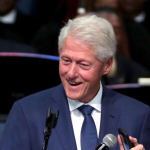 L'ancien président américain Bill Clinton à la cérémonie d'hommage organisée en la mémoire d'Aretha Franklin à Détroit le 31 août 2018