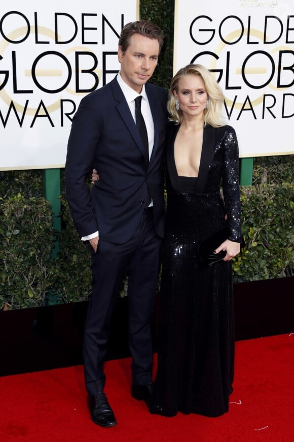 Kristen Bell et son mari Dax Shepard - La 74ème cérémonie annuelle des Golden Globe Awards à Beverly Hills, le 8 janvier 2017.
