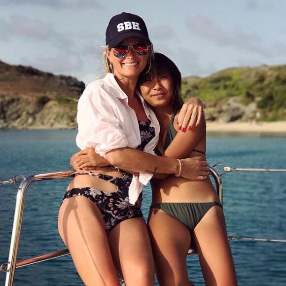 Laeticia Hallyday avec sa fille Jade à Saint-Barthélemy. Instagram, 26 août 2017.