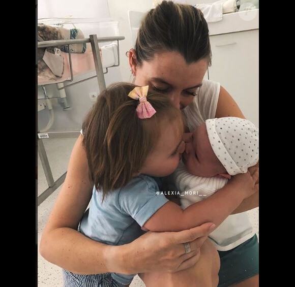 Alexia Mori avec ses filles Louise et Margot - Instagram, 10 septembre 2018