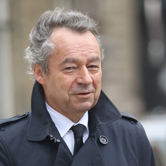 Michel Denisot - Obsèques de André Rousselet en la Basilique Sainte-Clotilde de Paris le 2 juin 2016