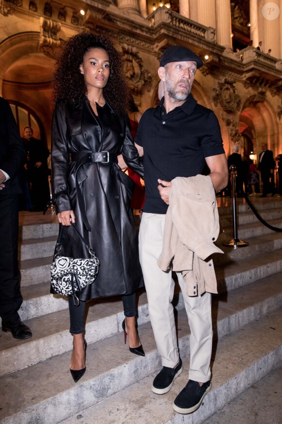 Vincent Cassel et sa femme Tina Kunakey lors de la soirée du 70ème anniversaire de Longchamp à l'Opéra Garnier à Paris, France, le 11 septembre 2018. © Cyril Moreau/Bestimage