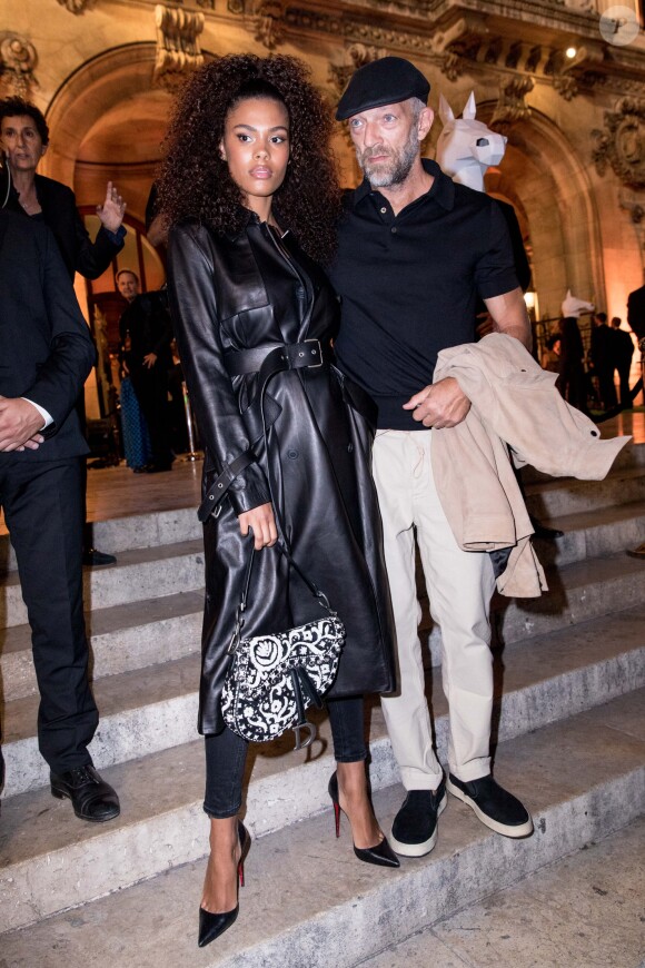 Vincent Cassel et sa femme Tina Kunakey lors de la soirée du 70ème anniversaire de Longchamp à l'Opéra Garnier à Paris, France, le 11 septembre 2018. © Cyril Moreau/Bestimage