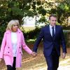 Le président de la République française Emmanuel Macron et sa femme la Première Dame Brigitte Macron (Trogneux) - Le président de la République française et sa femme la Première Dame visitent la villa Viardot à l'occasion des Journées Européennes du Patrimoine à Bougival, France, le 15 septembre 2018. © Stéphane Lemouton/Bestimage