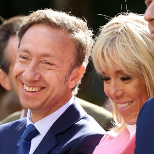 Le président de la République française Emmanuel Macron et sa femme la Première Dame Brigitte Macron (Trogneux) visitent la villa Viardot à l'occasion des Journées Européennes du Patrimoine à Bougival, France, le 15 septembre 2018. © Stéphane Lemouton/Bestimage