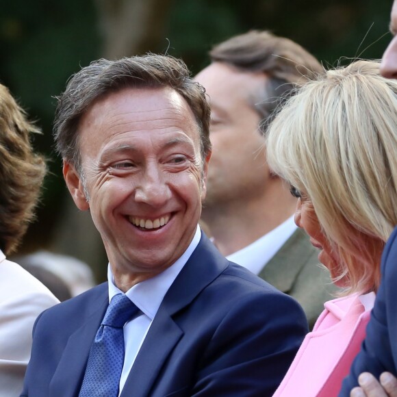 Le président de la République française Emmanuel Macron et sa femme la Première Dame Brigitte Macron (Trogneux) visitent la villa Viardot à l'occasion des Journées Européennes du Patrimoine à Bougival, France, le 15 septembre 2018. © Stéphane Lemouton/Bestimage