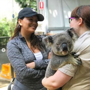 Eva Longoria et son fils Santiago ont visité un refuge pour animaux exotiques en Australie, septembre 2018