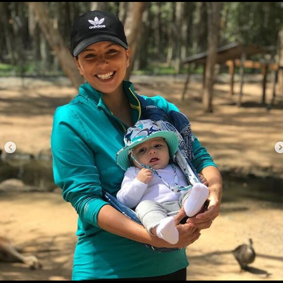 Eva Longoria et son fils Santiago ont visité un refuge pour animaux exotiques en Australie, septembre 2018