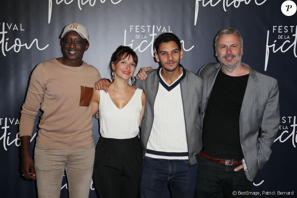 Ahmed Sylla, Julie Bargeton, Amir El Kacem et Olivier Charasson lors de la cérémonie de clôture Ahmed Sylla, Julie Bargeton, Amir El Kacem et Olivier Charasson lors de la cérémonie de clôture