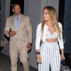 Jennifer Lopez et son compagnon Alex Rodriguez sont allés dîner au restaurant Craig's à Los Angeles. Le 8 juillet 2018.