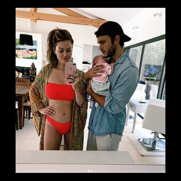 Caroline Receveur et son compagnon Hugo Philip avec leur fils Marlon - Instagram, 6 août 2018