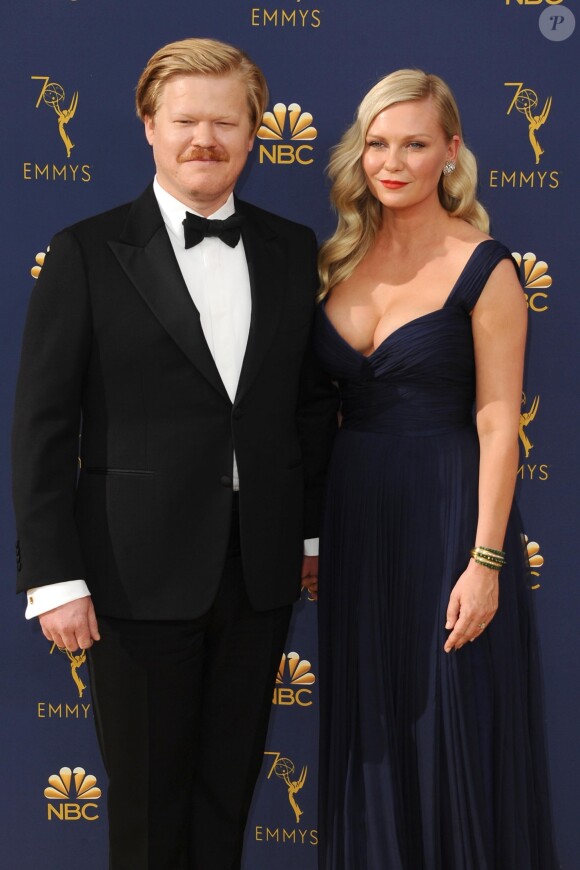 Jesse Plemons et Kirsten Dunst au 70ème Primetime Emmy Awards au théâtre Microsoft à Los Angeles, le 17 septembre 2018.