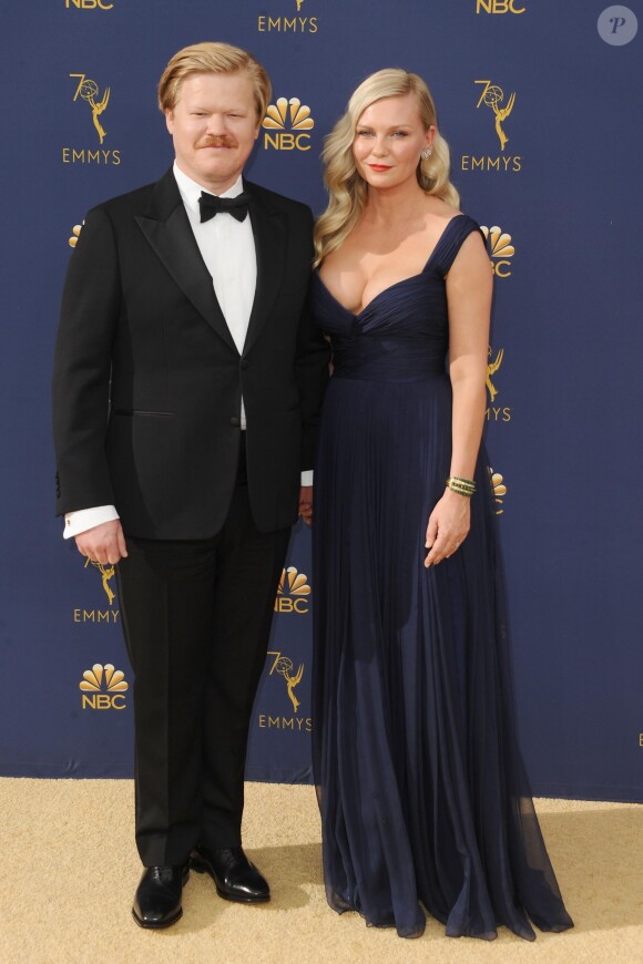 Jesse Plemons et Kirsten Dunst au 70ème Primetime Emmy Awards au théâtre Microsoft à Los Angeles, le 17 septembre 2018.