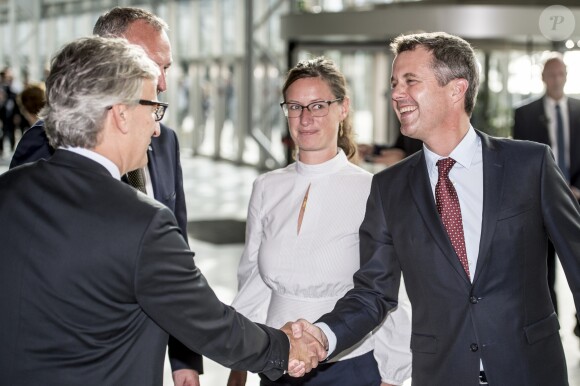 Le prince Frederik de Danemark inaugurant le 25e Congrès Mondial ITS à Copenhague, le 17 septembre 2018. SA première activité officielle suite à son opération du dos le 3 septembre.