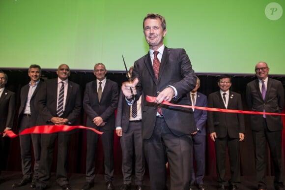 Le prince Frederik de Danemark inaugurant le 25e Congrès Mondial ITS à Copenhague, le 17 septembre 2018. SA première activité officielle suite à son opération du dos le 3 septembre.