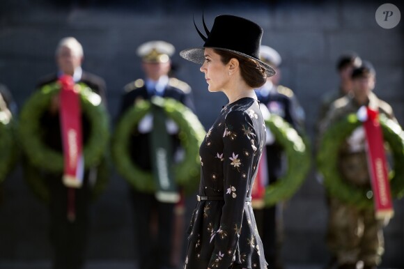 La princesse Mary de Danemark lors d'une commémoration en l'honneur des soldats danois place Thorvaldsen à Copenhague le 5 septembre 2018, sans le prince Frederik, qui a été opéré du dos.