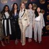Sarah Paulson, Mindy Kaling, Sandra Bullock, Cate Blanchett, Anne Hathaway, Awkwafina à la soirée Warner Bros CinemaCon 2018 à l'hôtel Caesar palace à Las Vegas, le 24 avril 2018.