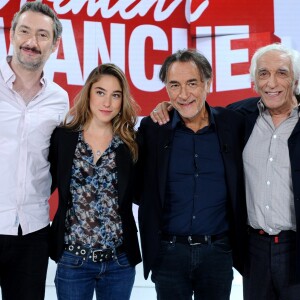 Exclusif - Vincent Desagnat, Joséphine Berry, Richard Berry, Gérard Darmon et Ary Abittan - Enregistrement de l'émission "Vivement Dimanche" au Studio Gabriel à Paris, qui sera diffusée le 23 septembre sur France 2. Le 17 septembre 2018 © Guillaume Gaffiot / Bestimage