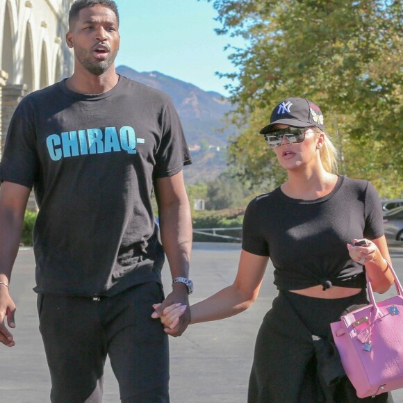 Exclusif - Khloe Kardashian et son compagnon Tristan Thompson sont allés voir le film White Boy Rick au cinéma à Calabasas. Le 16 septembre 2018.