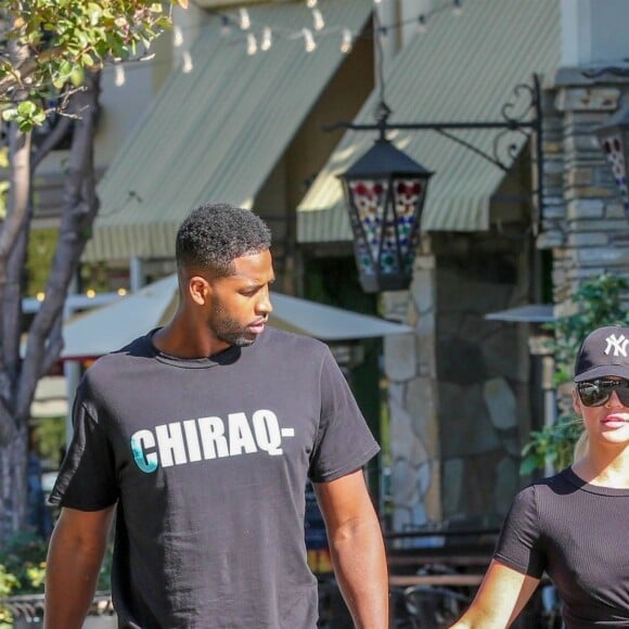 Exclusif - Khloe Kardashian et son compagnon Tristan Thompson sont allés voir le film White Boy Rick au cinéma à Calabasas. Le 16 septembre 2018.