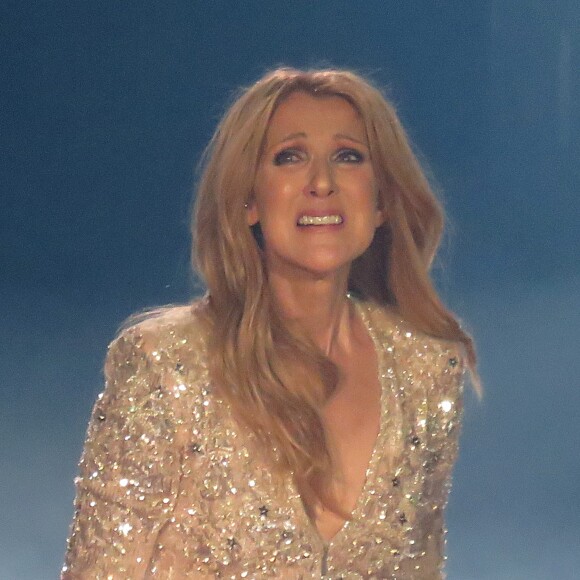 Semi-exclusif - Prix spécial - Un peu plus d'un mois après le décès de son mari René Angélil, Céline Dion est remontée sur scène au Caesars Palace à Las Vegas le 23 février 2016.
