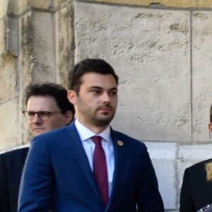 La reine Sonja de Norvège, la première dame Brigitte Macron au centenaire de la Section Norvégienne du Lycée Pierre Corneille à Rouen le 24 septembre 2018. Au programme : Signatures d'accords-cadres de coopération dans le domaine de l'éducation, de l'enseignement supérieur, de la recherche scientifique, de l'innovation, de l'industrie et de la culture; dévoilement de la statue offerte par la Norvège par Sa Majesté la Reine en présence de l'artiste, Espen Dietrichson; signature du Livre d'Or en présence des autorités et des élus. © Francis Petit / Bestimage