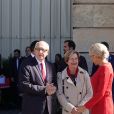 La première Dame Brigitte Macron, le maire de Rouen Yvon Robert et sa femme - La première Dame Brigitte Macron, le maire de Rouen Yvon Robert et sa femme accueillent la reine Sonja de Norvège à la mairie de Rouen dans le cadre du centenaire de la Section Norvégienne du Lycée Pierre Corneille - Rouen le 24 septembre 2018 © Francis Petit / Bestimage