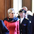 La première Dame Brigitte Macron et la reine Sonja de Norvège - La reine Sonja de Norvège , la première Dame Brigitte Macron au centenaire de la Section Norvégienne du Lycée Pierre Corneille à Rouen le 24 septembre 2018. Au programme : Signatures d'accords-cadres de coopération dans le domaine de l'éducation, de l'enseignement supérieur, de la recherche scientifique, de l'innovation, de l'industrie et de la culture; dévoilement de la statue offerte par la Norvège par Sa Majesté la Reine en présence de l'artiste, Espen Dietrichson; signature du Livre d'Or en présence des autorités et des élus. © Francis Petit / Bestimage