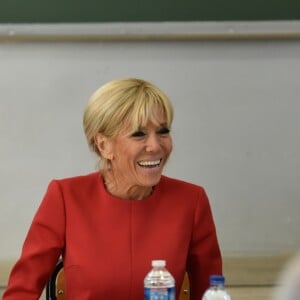 La première dame Brigitte Macron et la reine Sonja de Norvège - La reine Sonja de Norvège , la première Dame Brigitte Macron au centenaire de la Section Norvégienne du Lycée Pierre Corneille à Rouen le 24 septembre 2018. Au programme : Signatures d'accords-cadres de coopération dans le domaine de l'éducation, de l'enseignement supérieur, de la recherche scientifique, de l'innovation, de l'industrie et de la culture; dévoilement de la statue offerte par la Norvège par Sa Majesté la Reine en présence de l'artiste, Espen Dietrichson; signature du Livre d'Or en présence des autorités et des élus. © Francis Petit / Bestimage