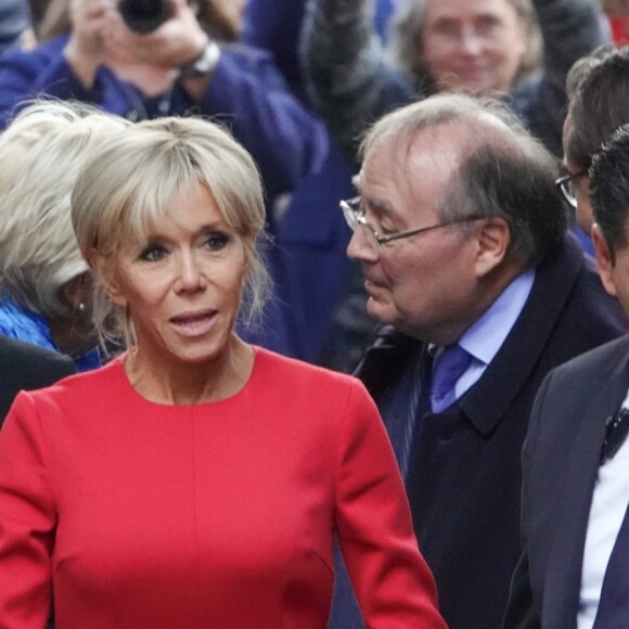 La première Dame Brigitte Macron et Frédérique Vidal, ministre de l'Enseignement supérieur, de la Recherche et de l'Innovation - La reine Sonja de Norvège , la première Dame Brigitte Macron au centenaire de la Section Norvégienne du Lycée Pierre Corneille à Rouen le 24 septembre 2018. Au programme : Signatures d'accords-cadres de coopération dans le domaine de l'éducation, de l'enseignement supérieur, de la recherche scientifique, de l'innovation, de l'industrie et de la culture; dévoilement de la statue offerte par la Norvège par Sa Majesté la Reine en présence de l'artiste, Espen Dietrichson; signature du Livre d'Or en présence des autorités et des élus. © Francis Petit / Bestimage