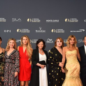 Maud Baecker,Charlotte Valandrey,Ingrid Chauvin,Alexandre Brasseur, Anne Caillon and Solène Hébert lors du photocall de la soirée d'ouverture du 58ème festival de Télévision de Monté-Carlo au Grimaldi Forum à Monaco le 15 juin 2018. © Bruno Bebert / Bestimage