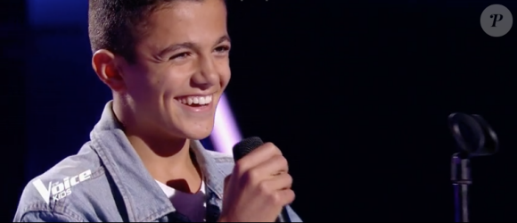 Nassim dans "The Voice Kids 5" sur TF1, le 12 octobre 2018.