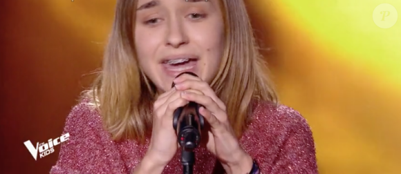 Stella dans "The Voice Kids 5" sur TF1, le 12 octobre 2018.