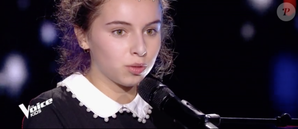 Zoé dans "The Voice Kids 5" sur TF1, le 12 octobre 2018.