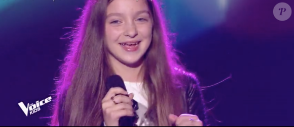 Irma dans "The Voice Kids 5" sur TF1 le 12 octobre 2018.