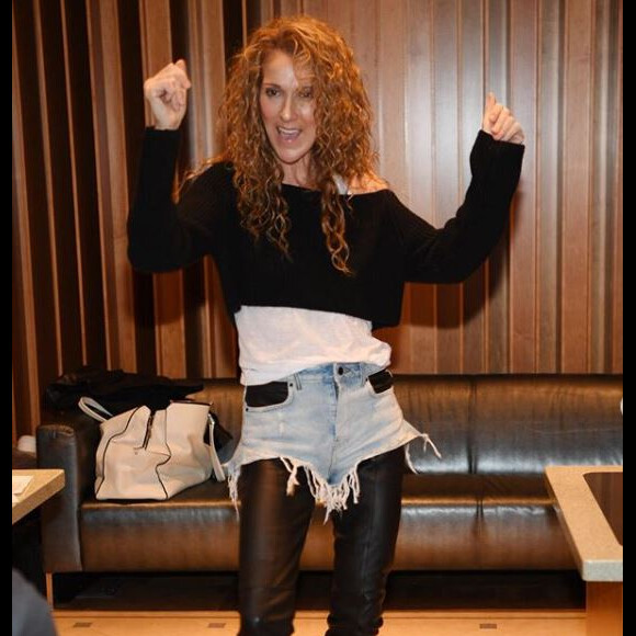 Céline Dion en studio à Las Vegas. Photo postée sur Instagram le 27 septembre 2018