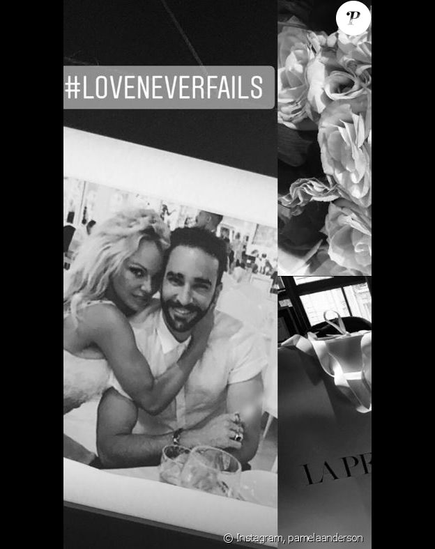 Pamela Anderson publie une photo d'elle et Adil Rami sur Instagram le 27 septembre 2018.