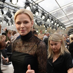 La princesse Charlene de Monaco assiste au défilé Akris collection PAP Printemps/été 2019 lors de la fashion week à Paris le 30 septembre 2018. © Veeren-CVS/Bestimage