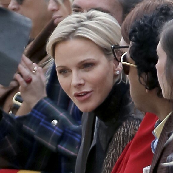 La princesse Charlene de Monaco assiste au défilé Akris collection PAP Printemps/été 2019 lors de la fashion week à Paris le 30 septembre 2018. © Veeren-CVS/Bestimage