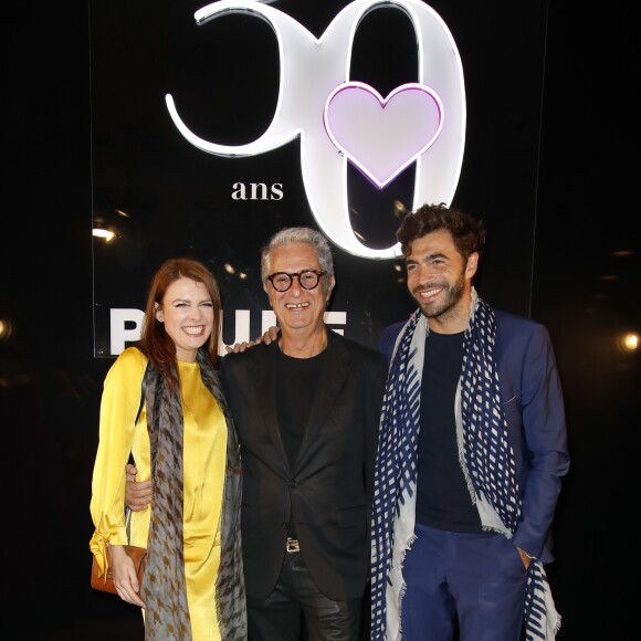 Exclusif - Elodie Frégé avec son compagnon Gian Marco Tavani et Serge Cajfinger - Soirée du 30ème anniversaire de la maison Paule Ka à Paris le 30 septembre 2018. © Marc Ausset-Lacroix/Bestimage